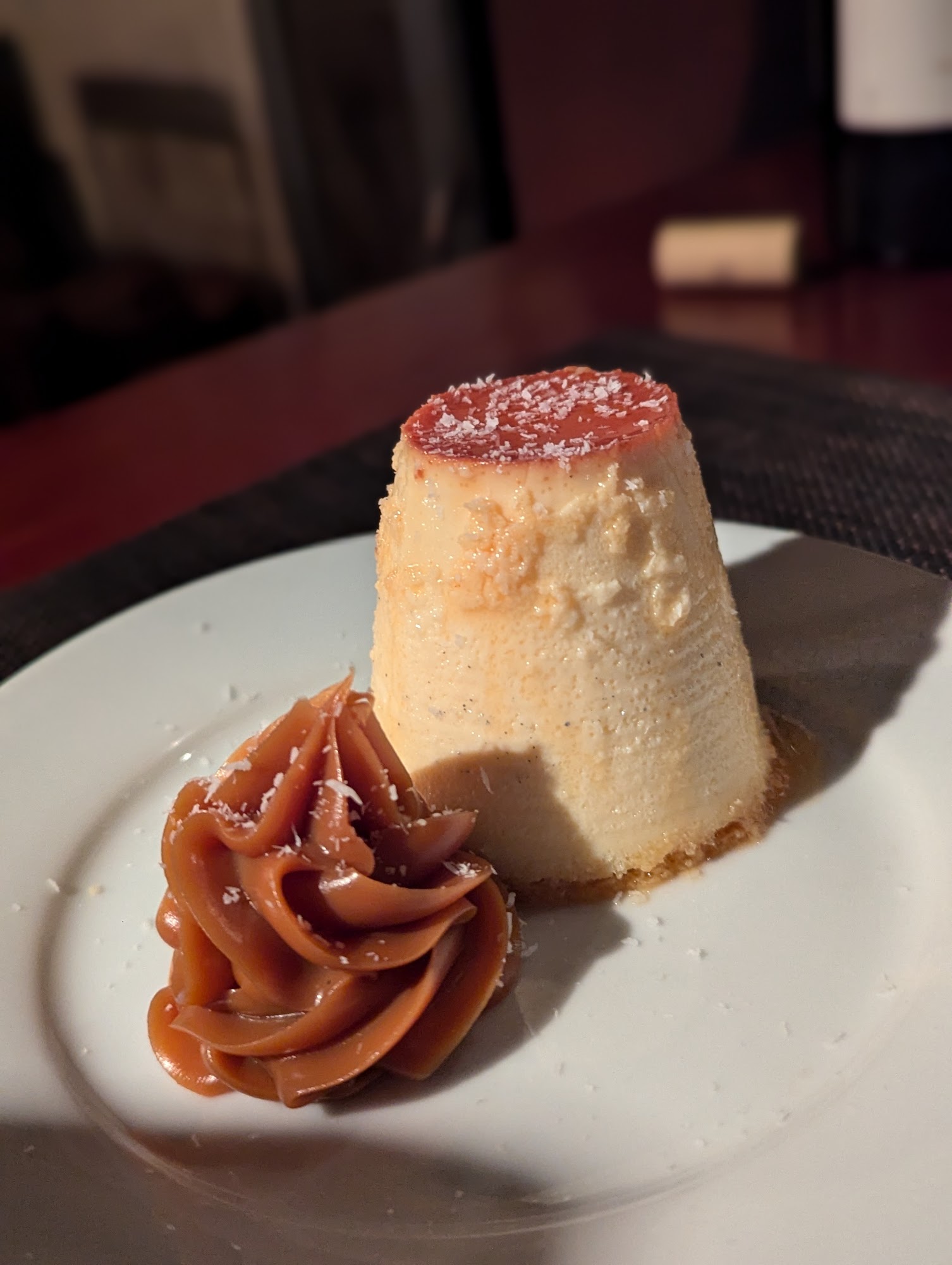 Flan con dulce de leche